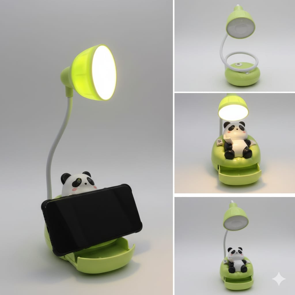 Rechargeable Sofa Panda Night Lamp with 360° Adjustable Light USB-C Charging Table Lamp